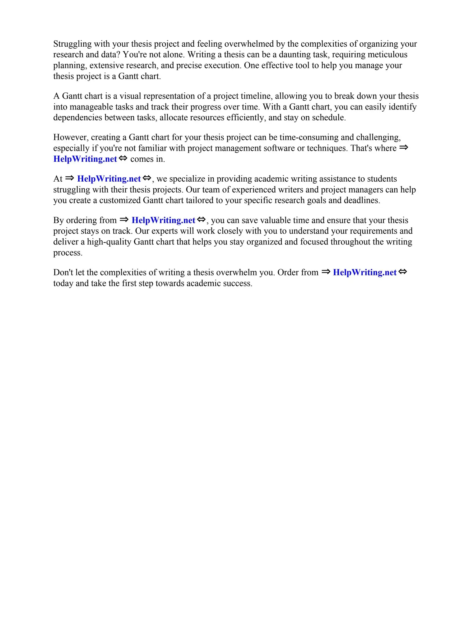 Gantt Chart For Thesis Writing