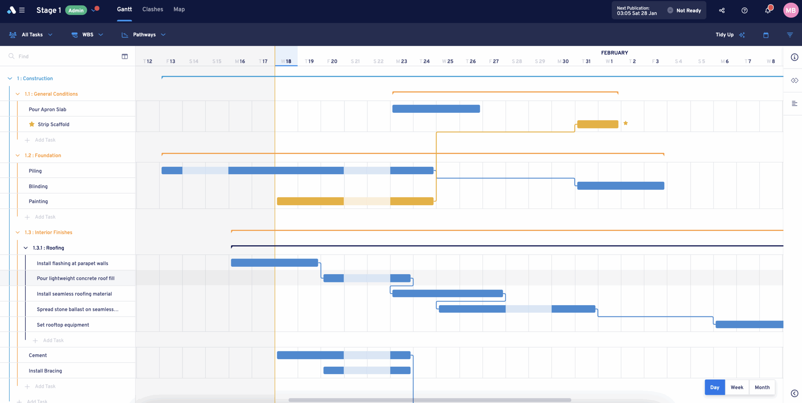 Gantt Chart For Bridge Construction