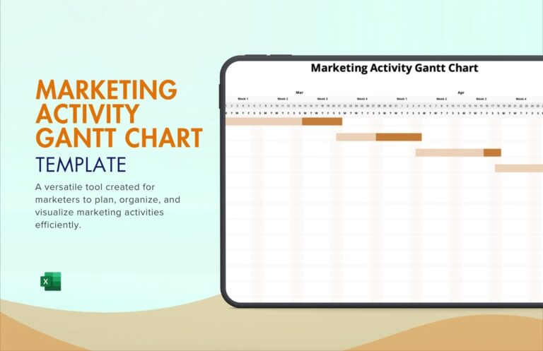 Marketing Activity Gantt Chart Template In Excel Download Template