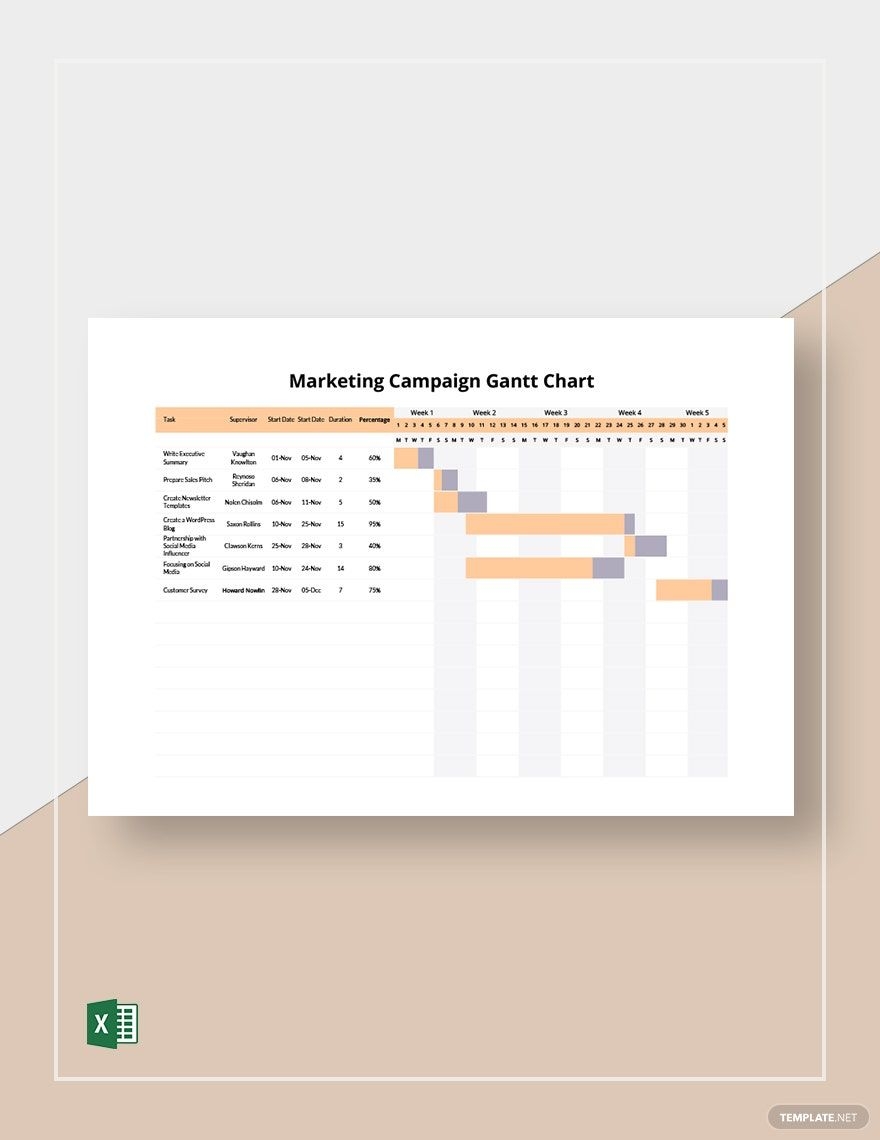 Gantt Chart For Advertising Campaign Gantt Chart For Advertising Campaign