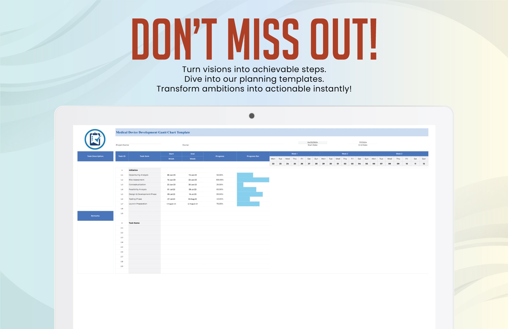 Medical Device Development Gantt Chart Template In Google Sheets Excel Download Template Medical Device Development Gantt Chart Template In Google Sheets Excel Download Template