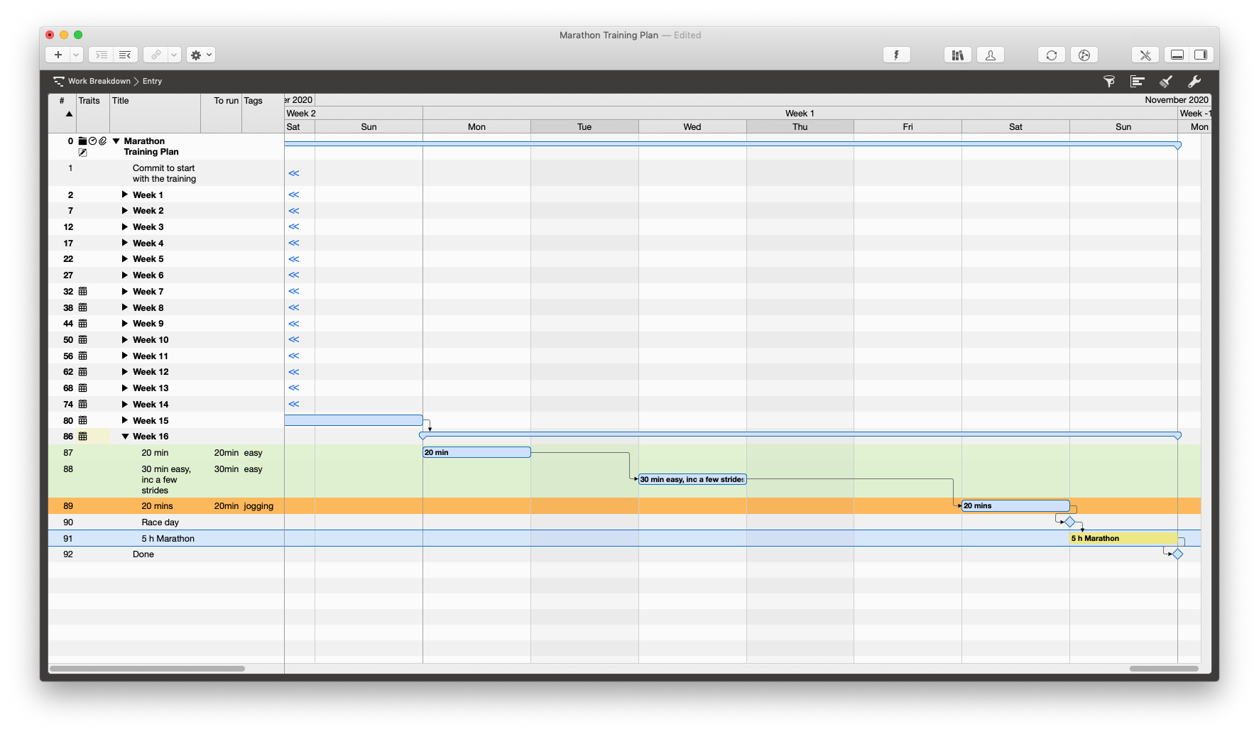 Merlin Project 16 Weeks Marathon Training Plan