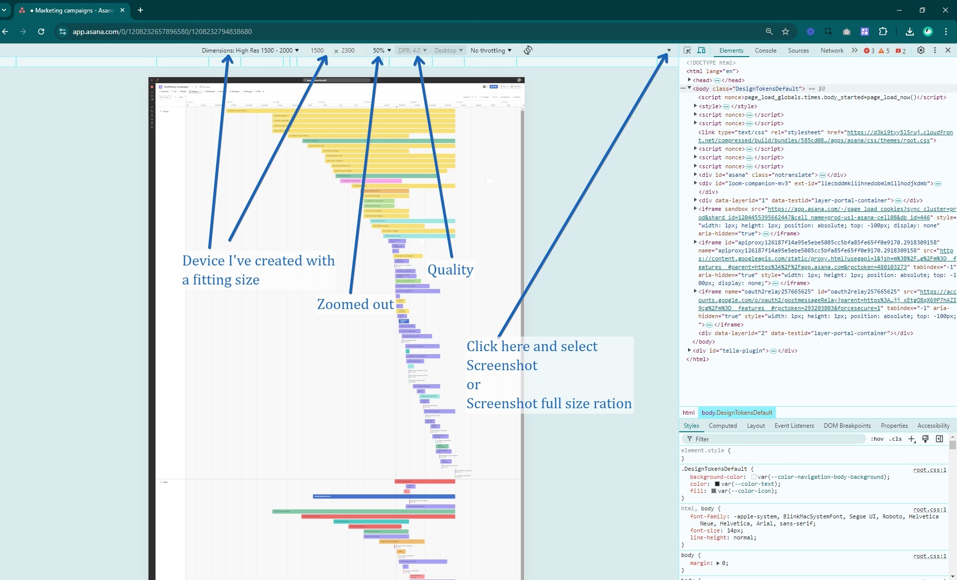 Method To Export big Asana Timelines In High Definition Forum Leaders Tips Asana Forum