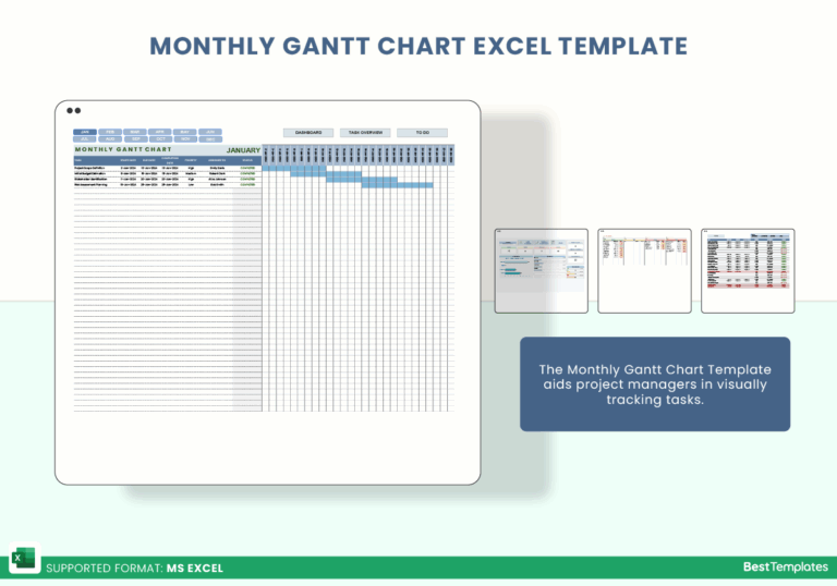 Monthly Gantt Chart Excel Template Best Templates