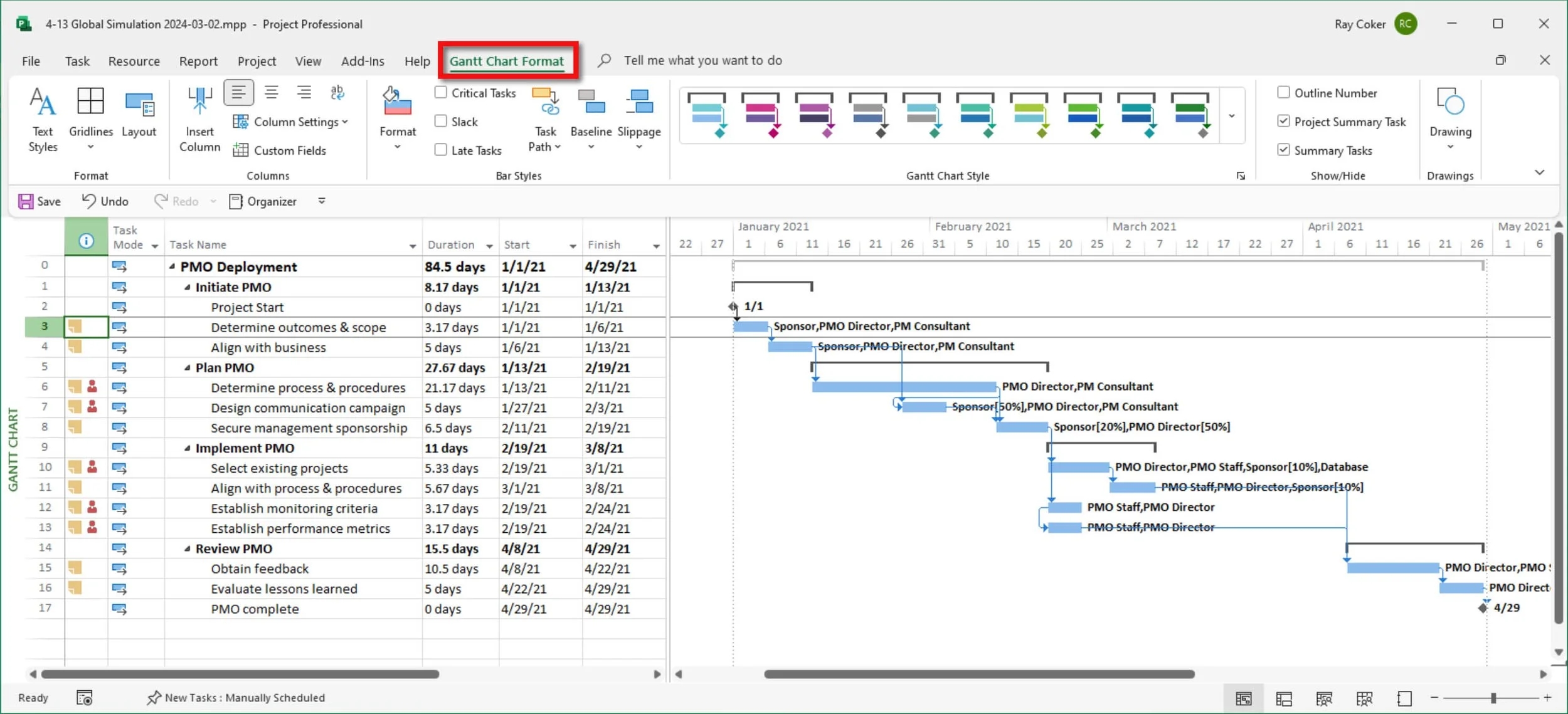 MS Project Master Class Activity 4 Adopt PM Software Standards Workflow Microsoft Project Master Class Training