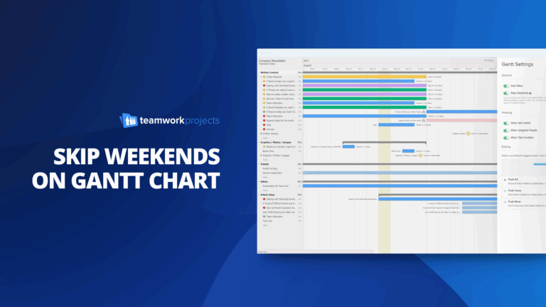 Not All Days Are Workdays Skip Weekends Has Arrived To The Gantt Chart 