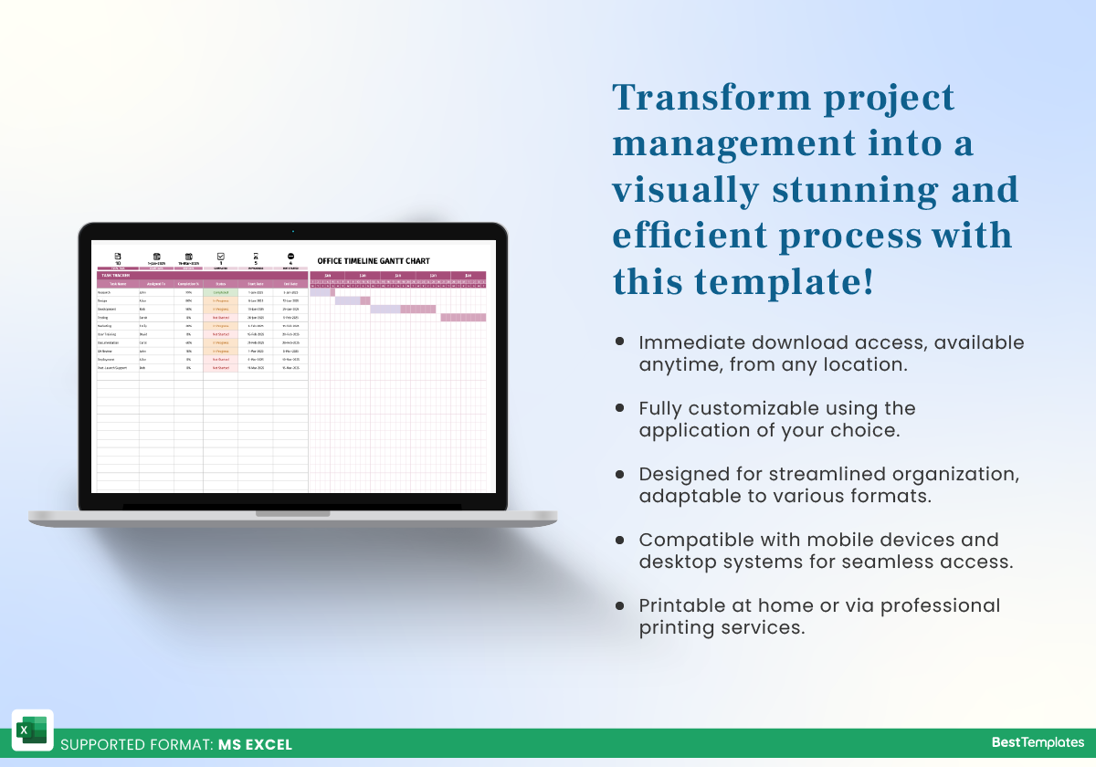 Ms Office Gantt Chart