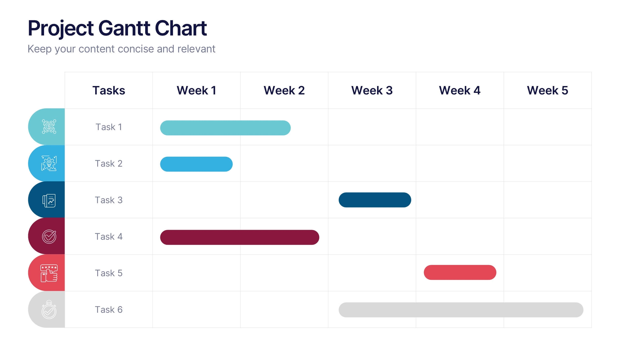 Project Gantt Chart Presentation PowerPoint Template And Google Slides Theme