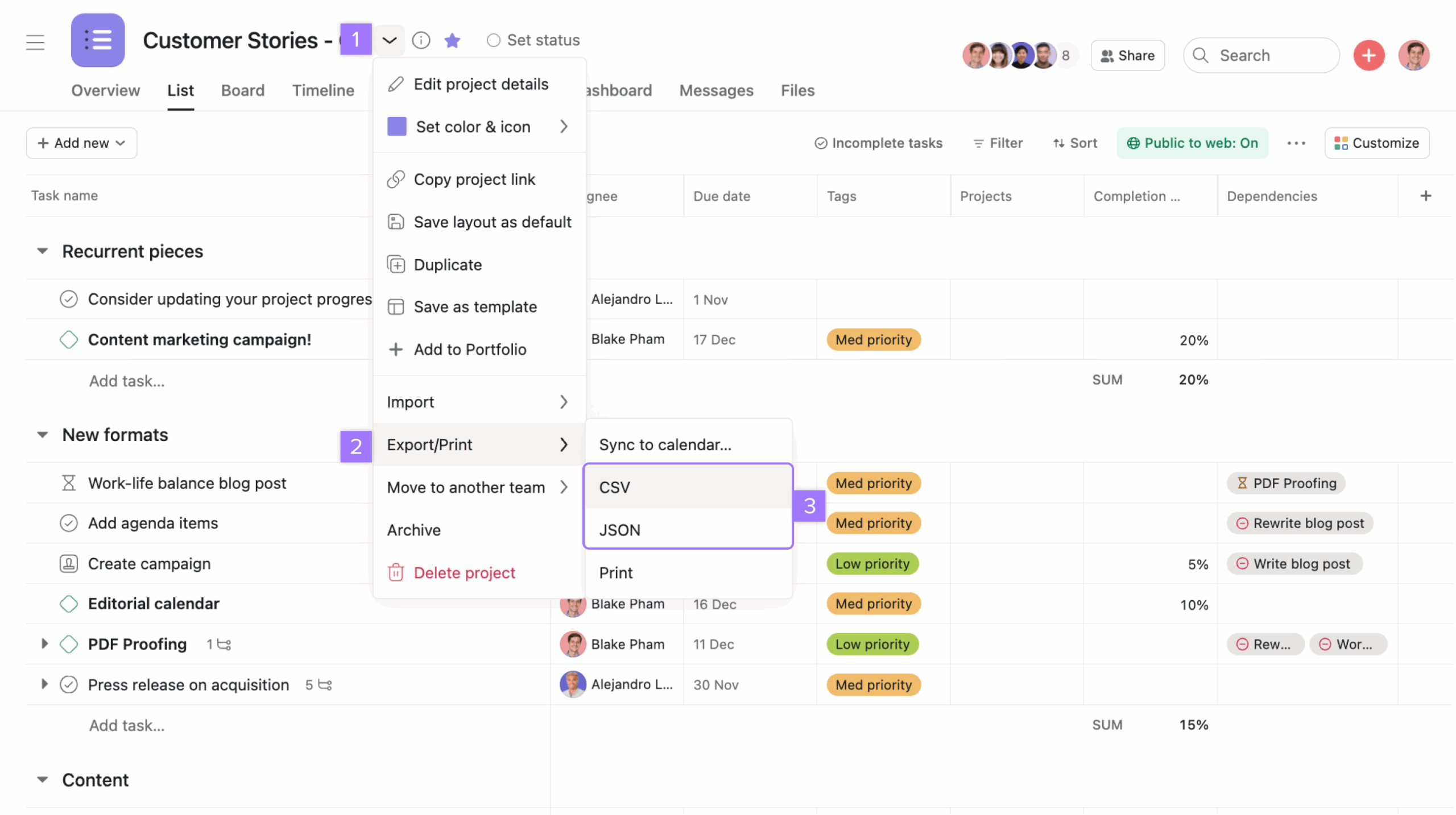 Project Importing And Exporting