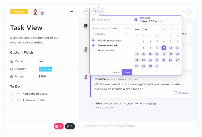 Project Management Software With Recurring Tasks ClickUp 