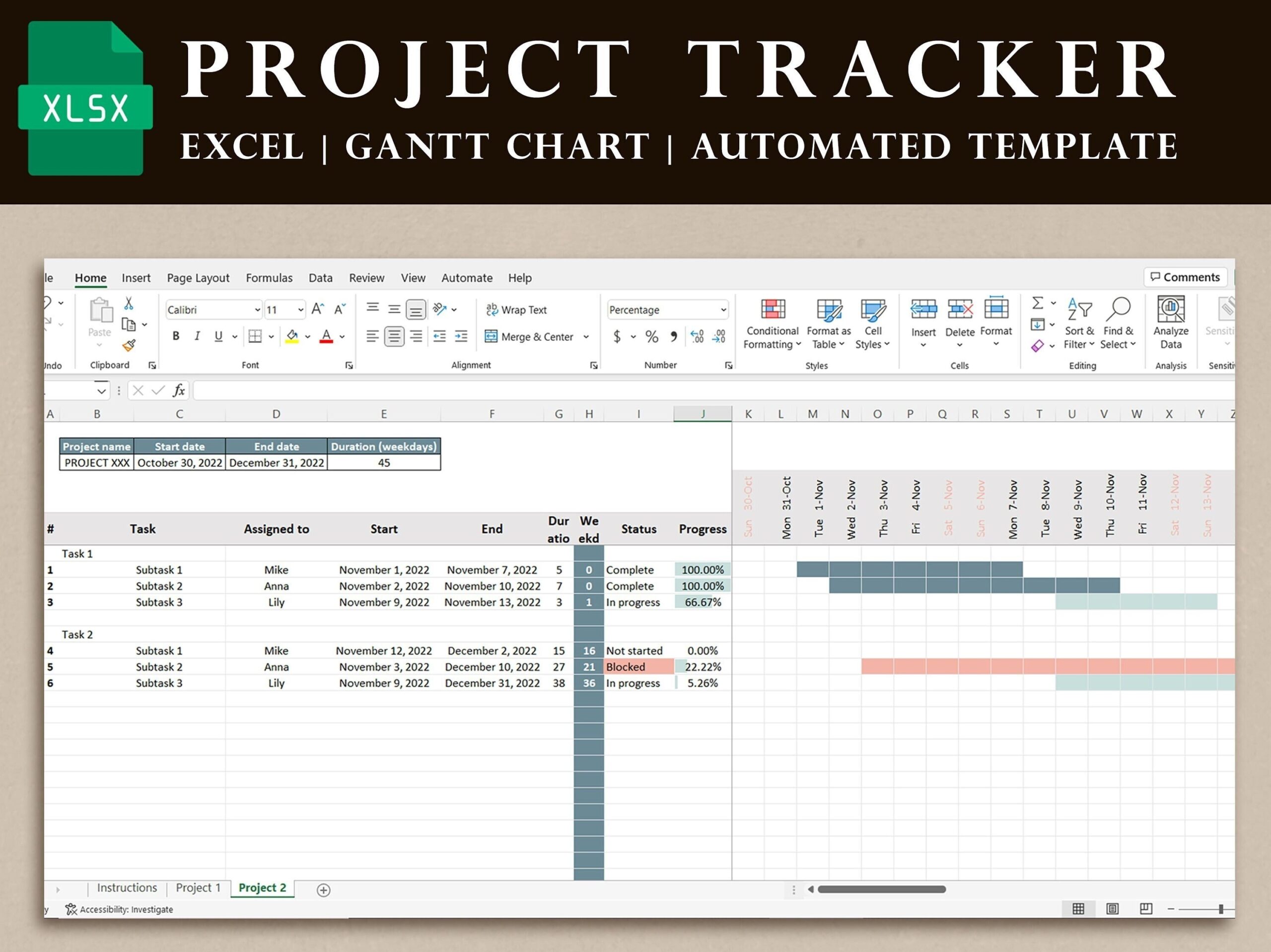 Gantt Chart Bullet Journal