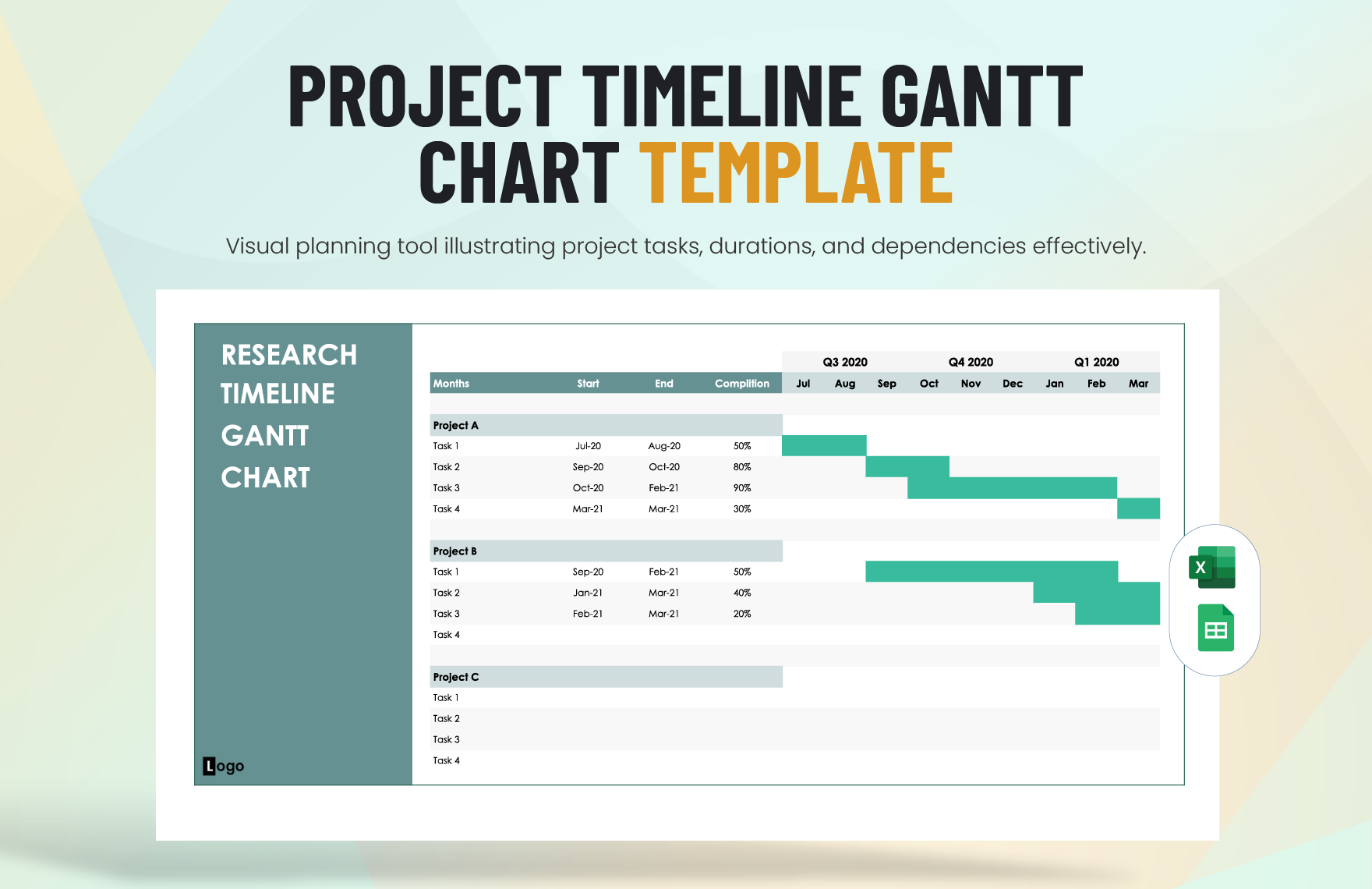 Project Timeline Gantt Chart Template In Excel Google Sheets Download Template Project Timeline Gantt Chart Template In Excel Google Sheets Download Template
