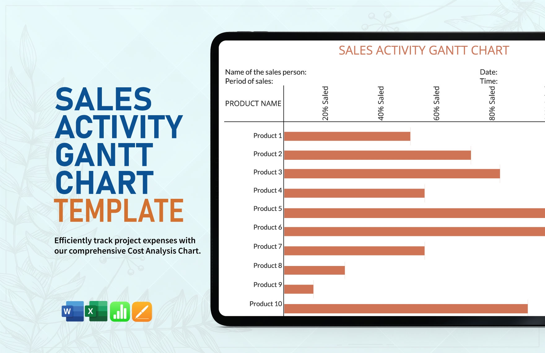 Gantt Chart For Numbers Template