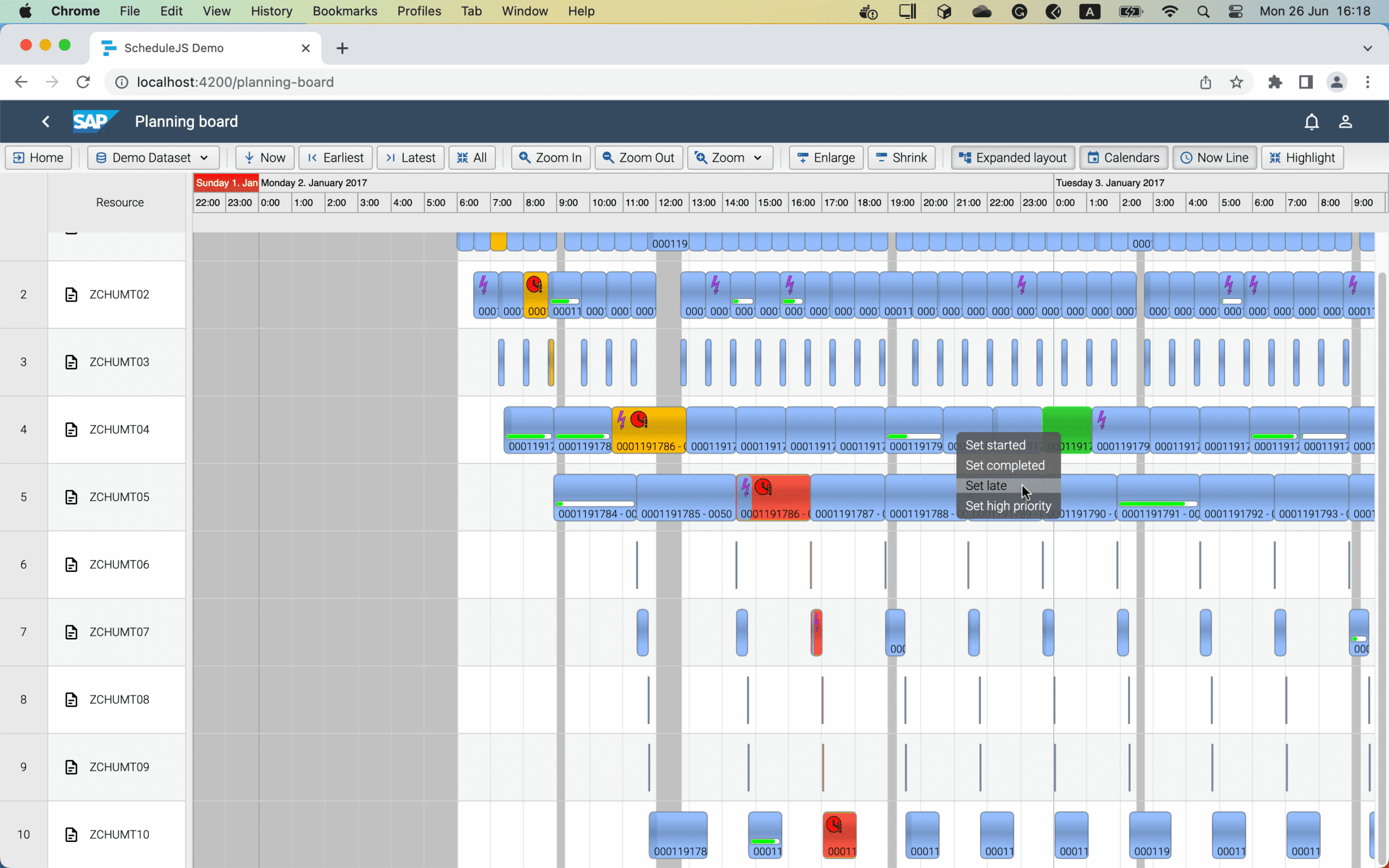 ScheduleJS Into AG Grid