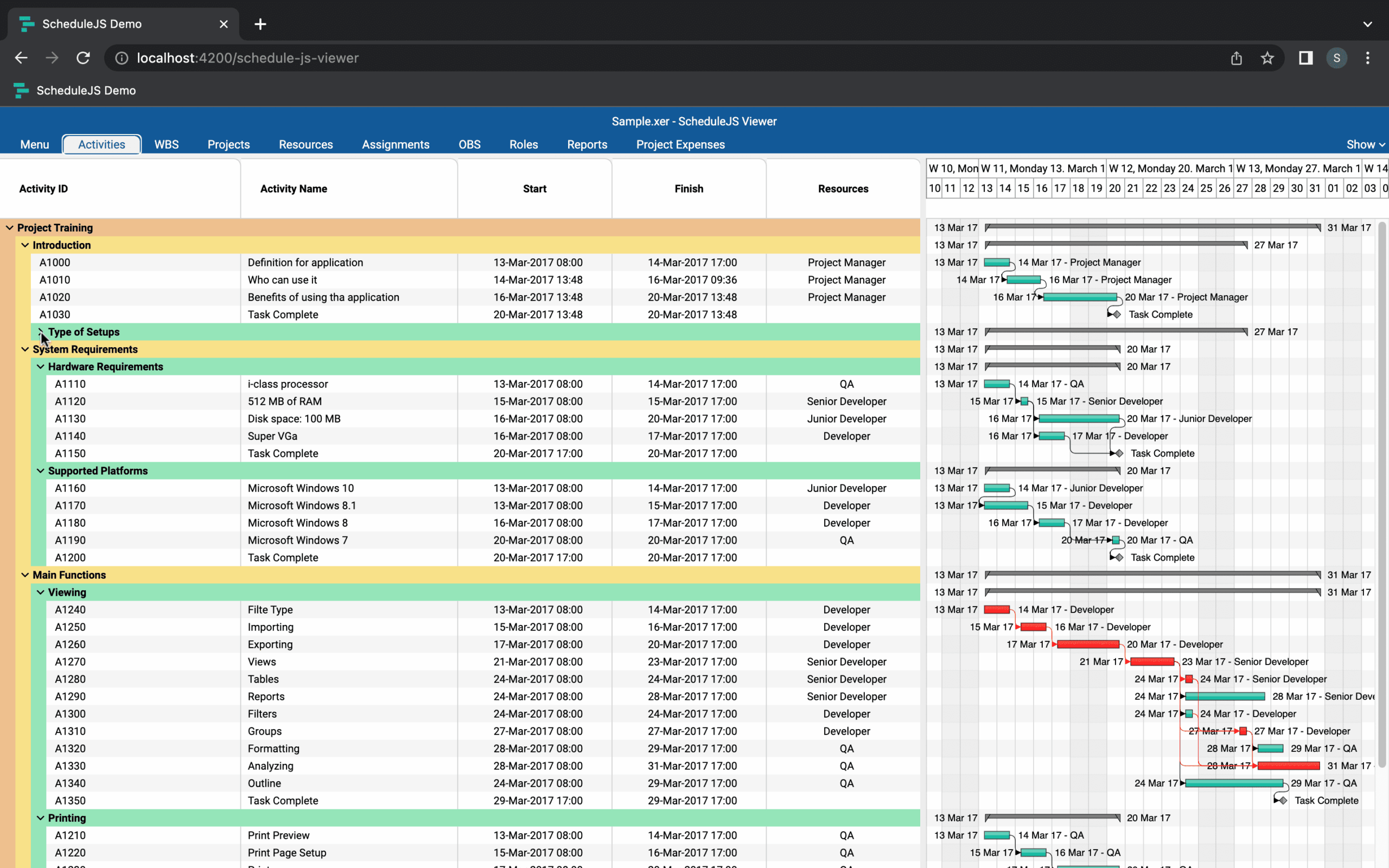 ScheduleJS Into AG Grid