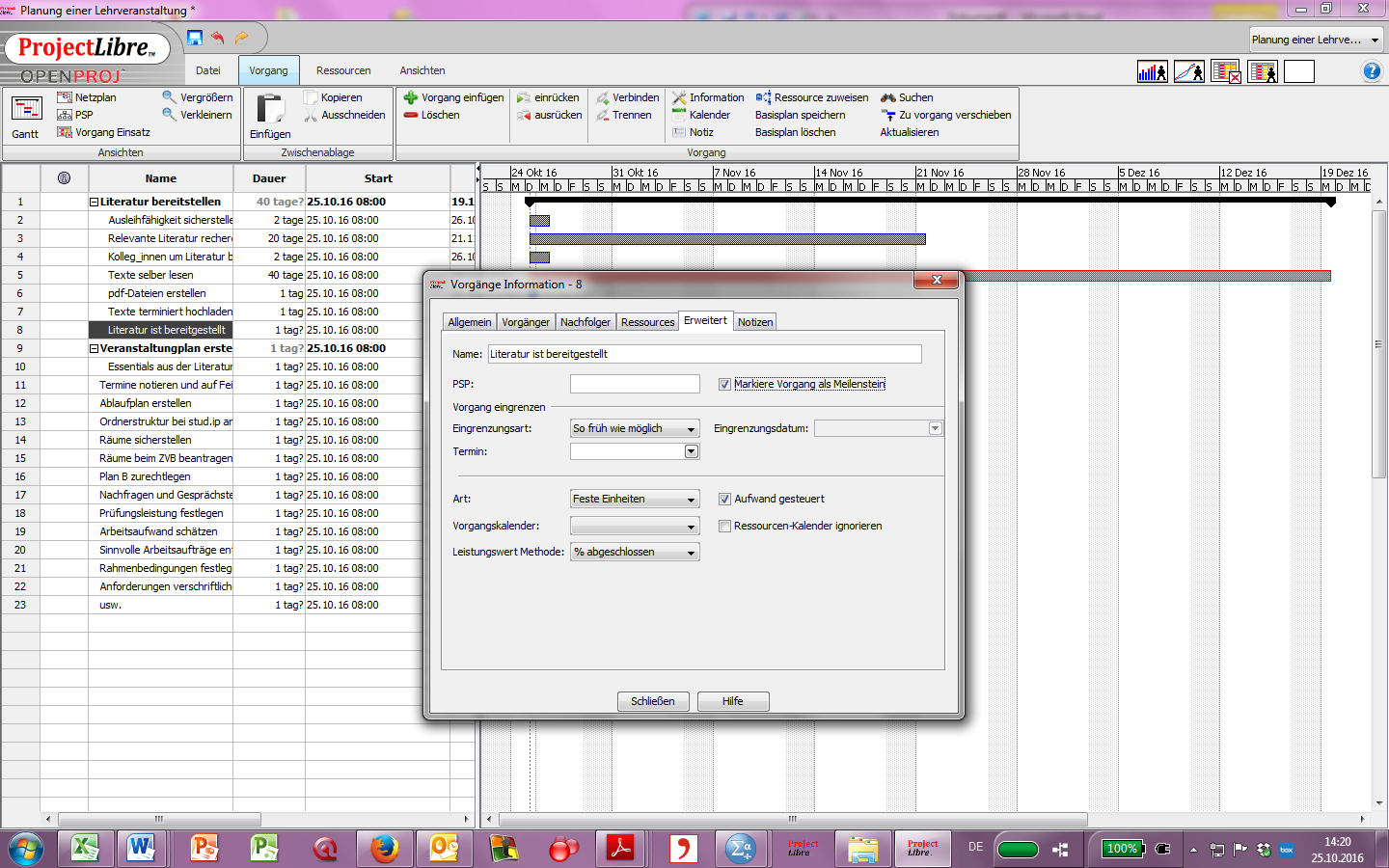 SDD Annex 1 ProjectLibre Tutorial STRIDE Project