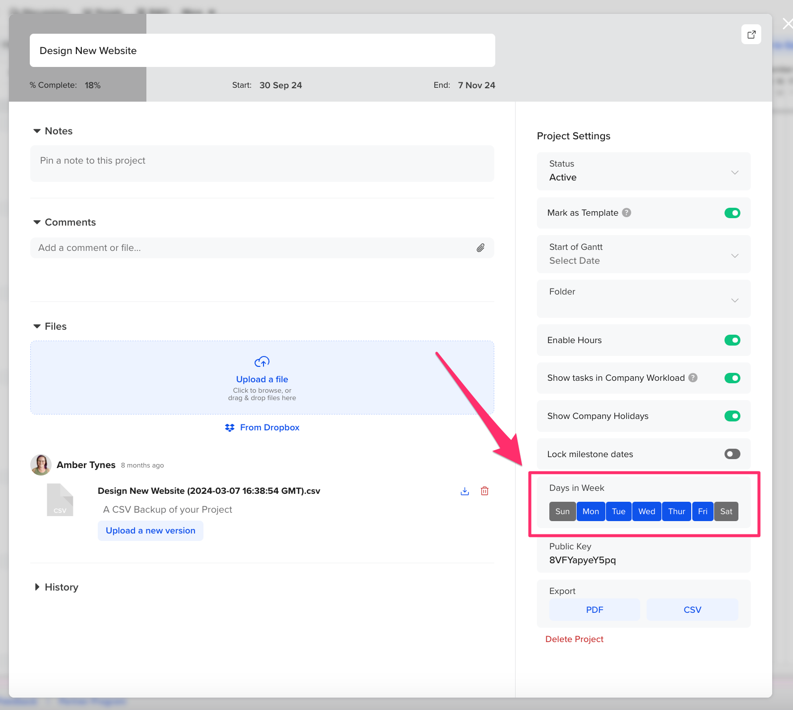 Select The Days Of The Week For Your Project TeamGantt Support