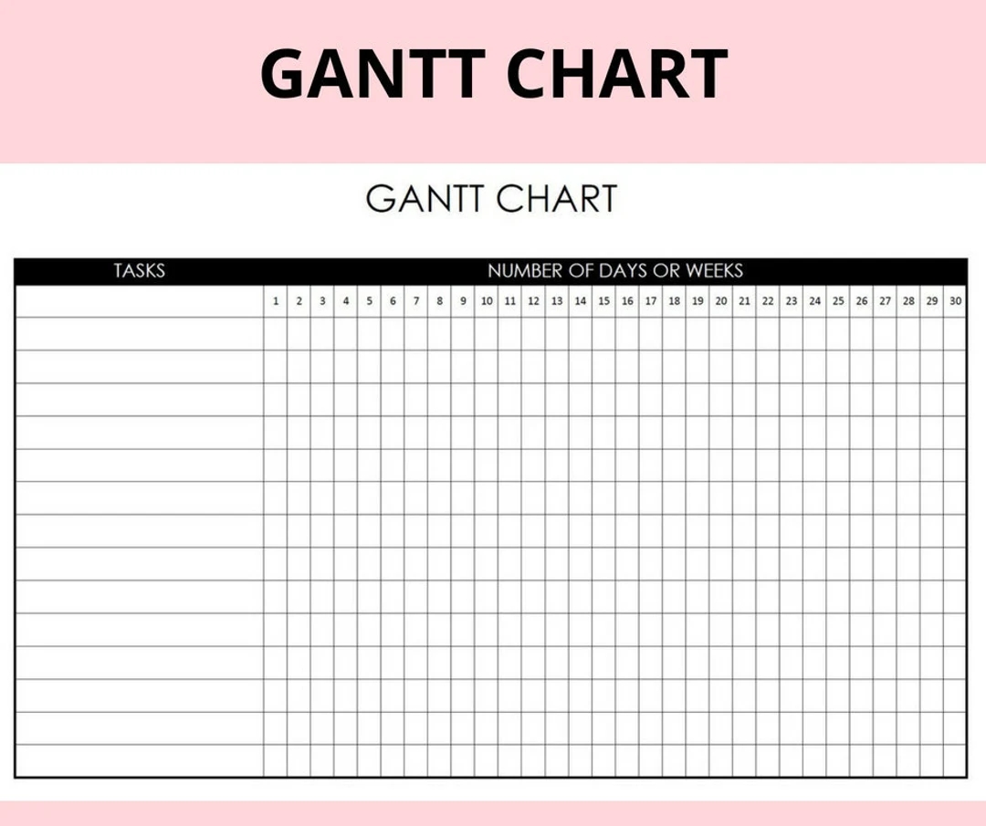 Simple Project Gantt Chart Diagram Template Project Management To Plan And Schedule Timeline Digital Download Etsy Simple Project Gantt Chart Diagram Template Project Management To Plan And Schedule Timeline Digital Download Etsy