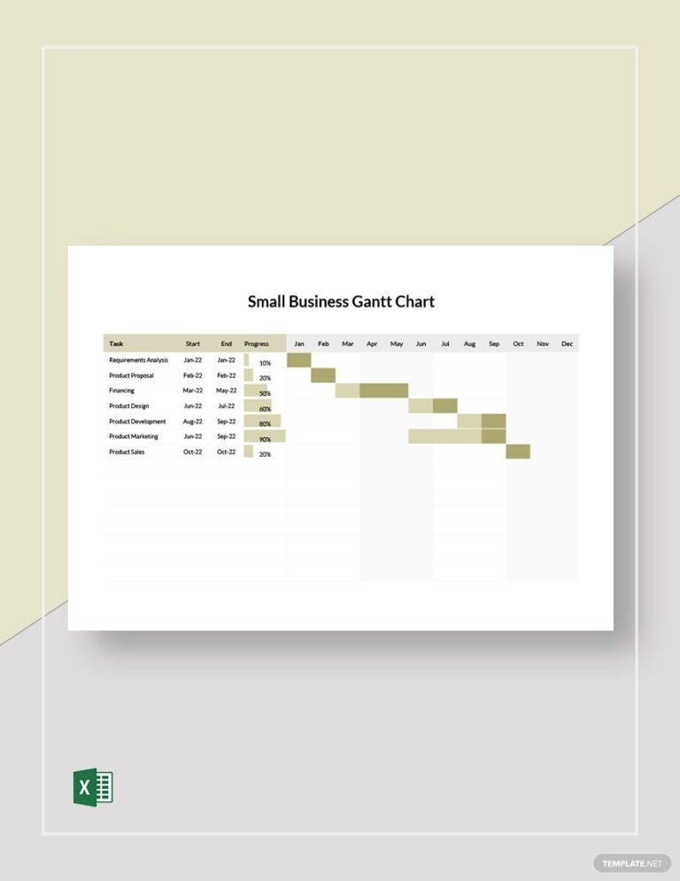 Small Business Gantt Chart Template In Excel Download Template