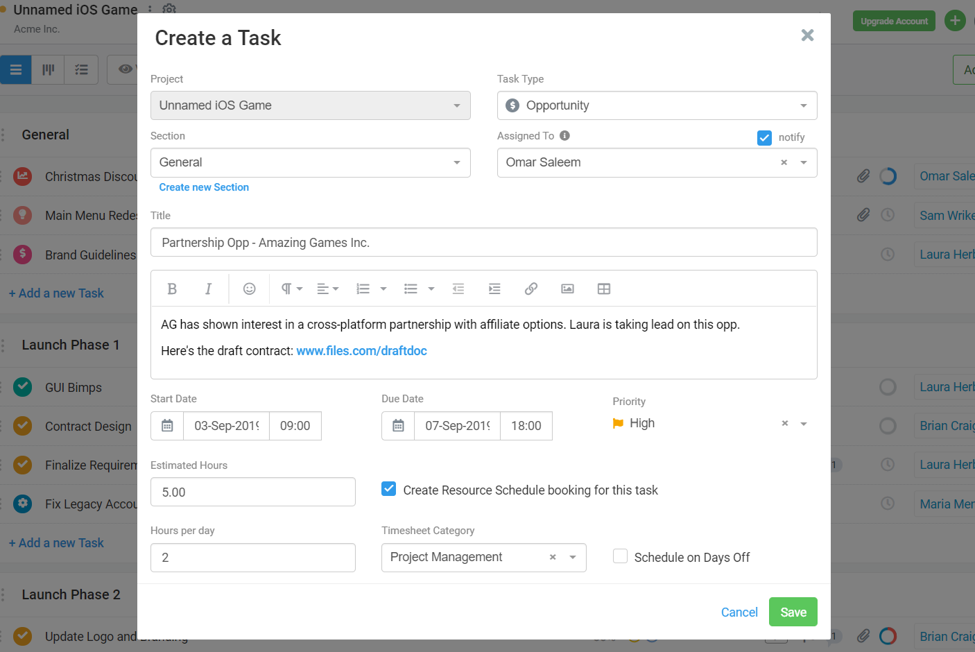 Task Management Avaza Support