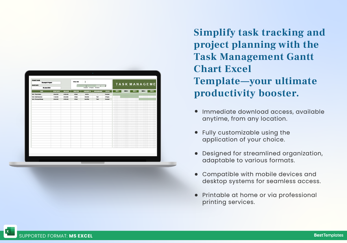 Gantt Chart Access Template