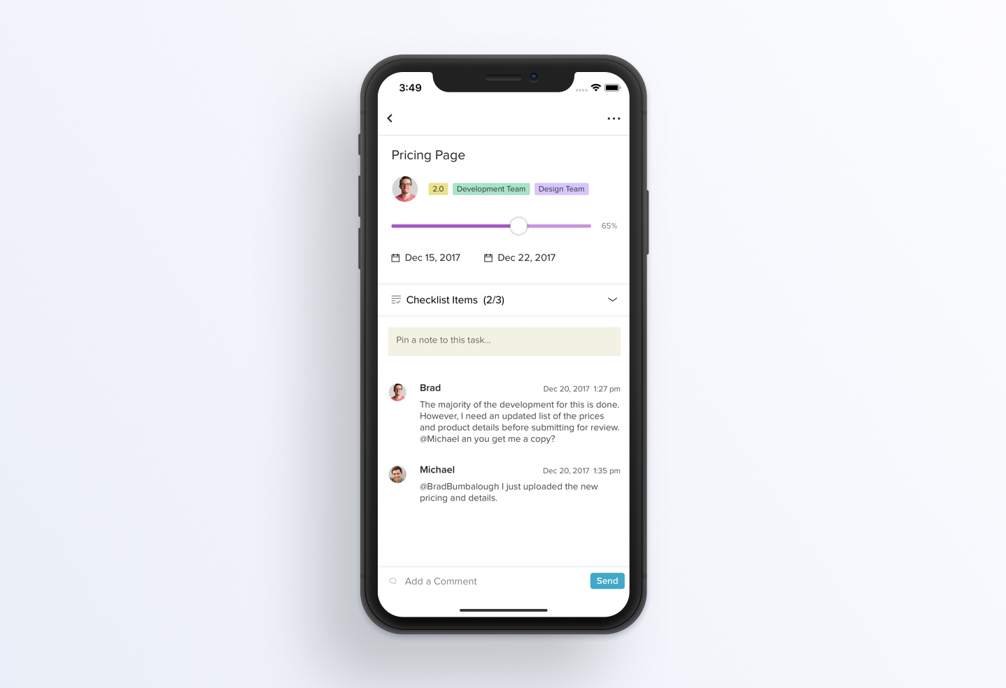 TeamGantt Project Management Mobile App TeamGantt