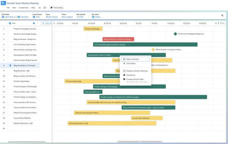 The Actionable Gantt Chart Guide For Project Managers Visor