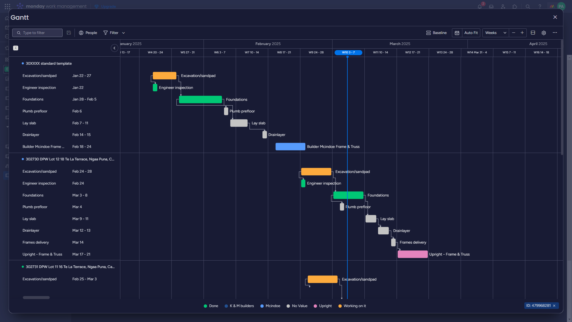 Gantt Chart Update