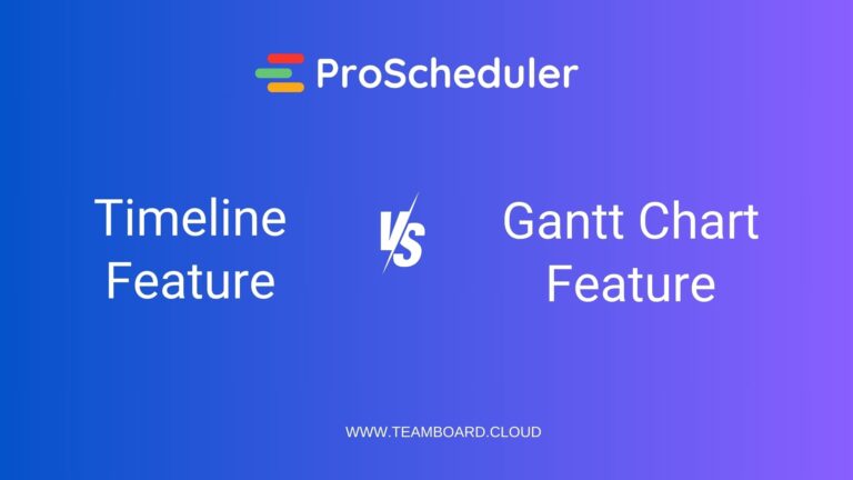 Timeline Vs Gantt Chart In TeamBoard ProScheduler