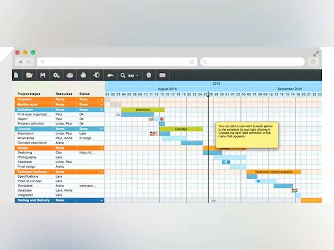 Tom's Planner Gantt Chart