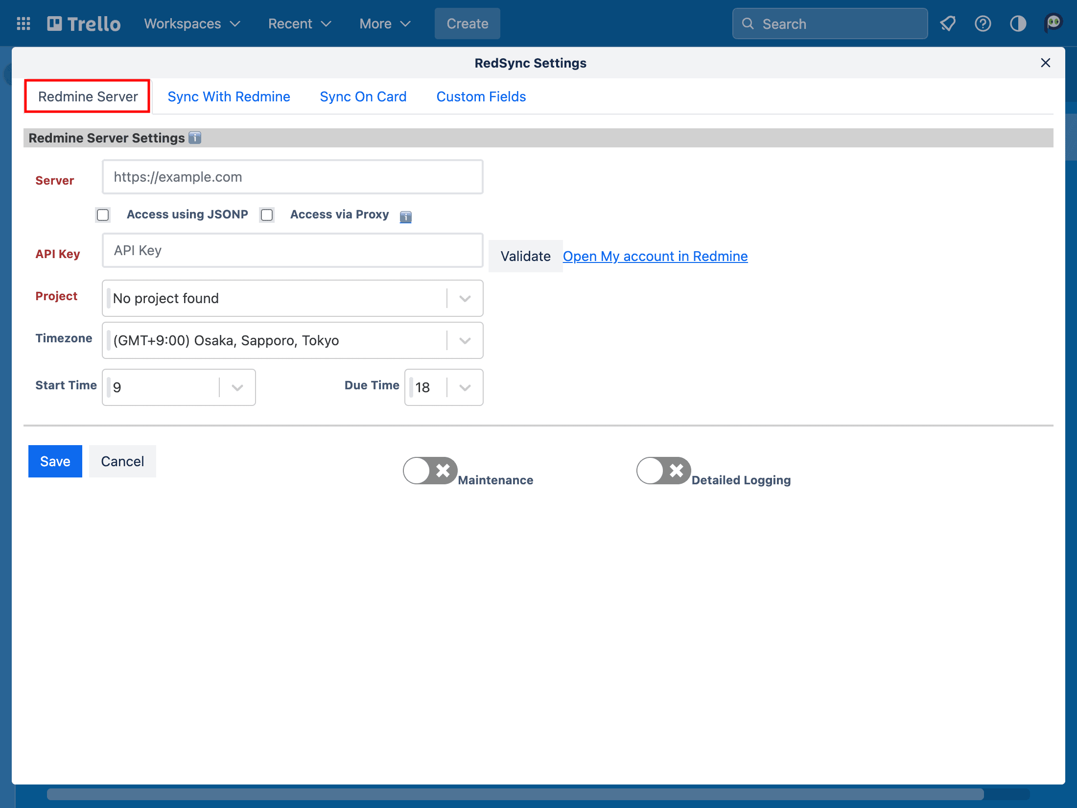 Redmine Gantt Chart Settings