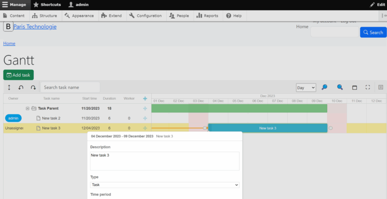 View Gantt Drupal