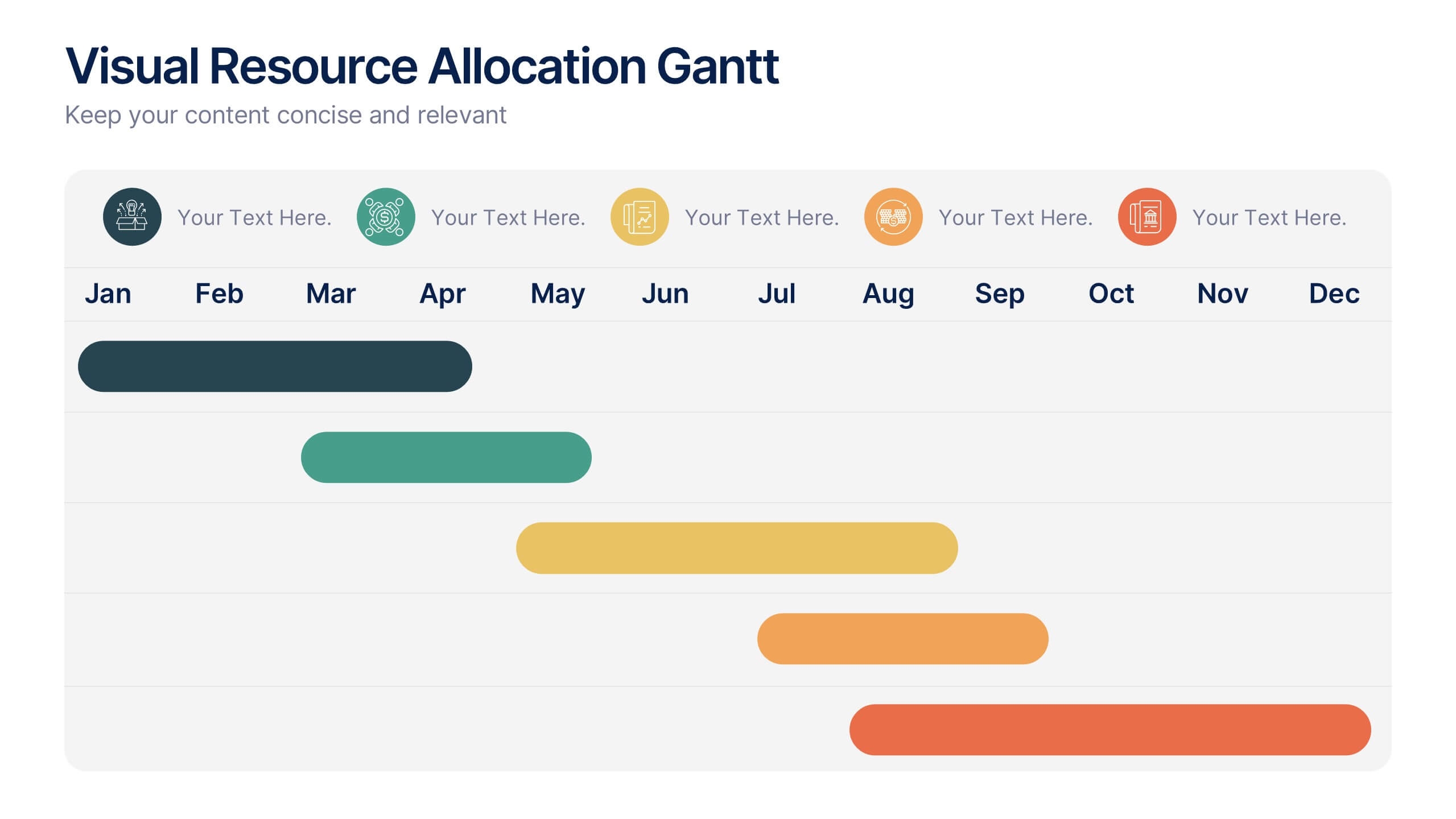 Visual Resource Allocation Gantt PowerPoint Template And Google Slides Theme
