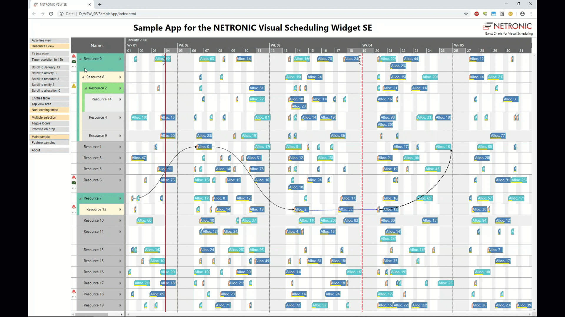 Visual Scheduling Widget HTML5 JavaScript Gantt Visual Scheduling Widget HTML5 JavaScript Gantt