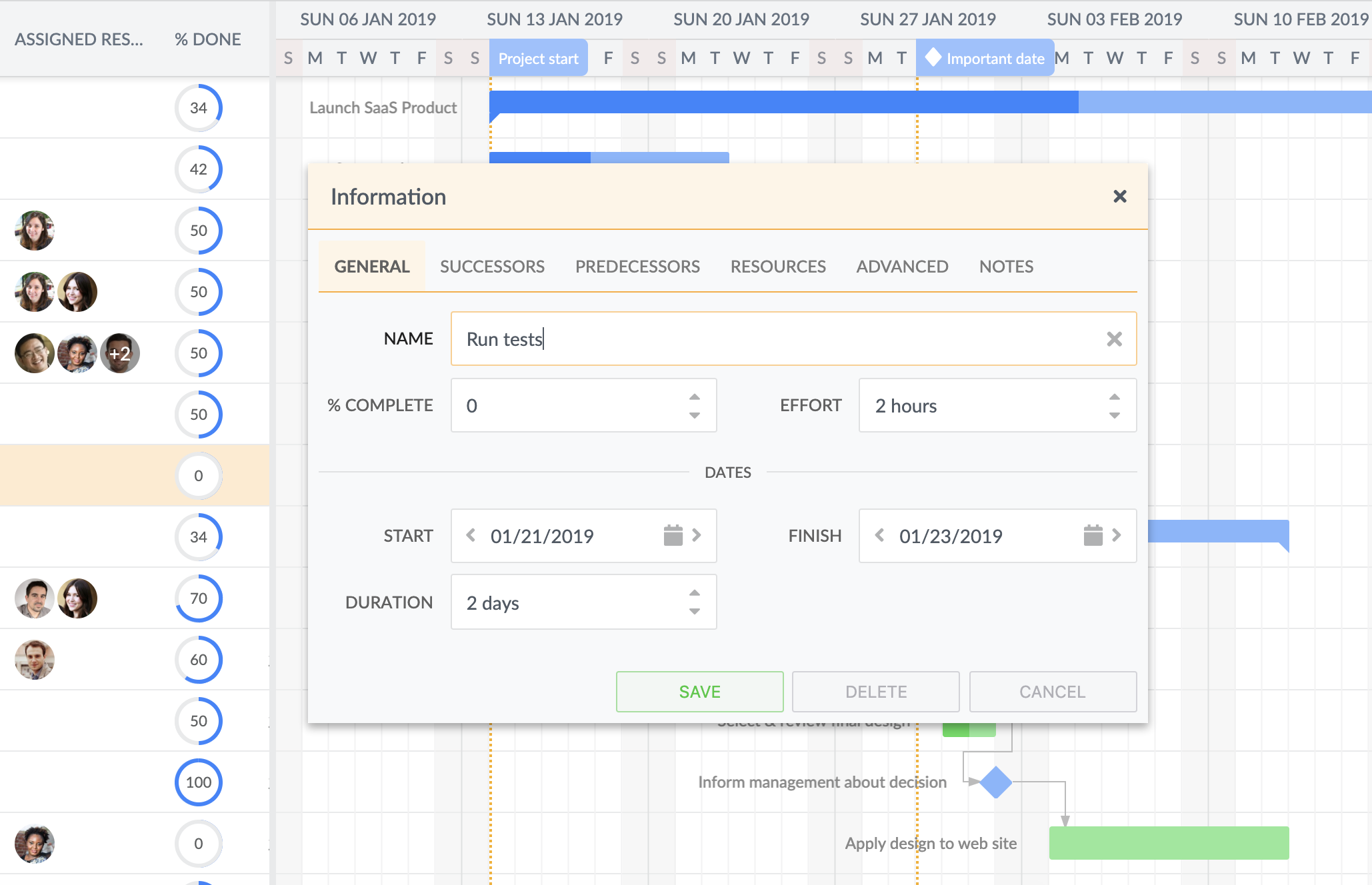 Gantt Chart Vue
