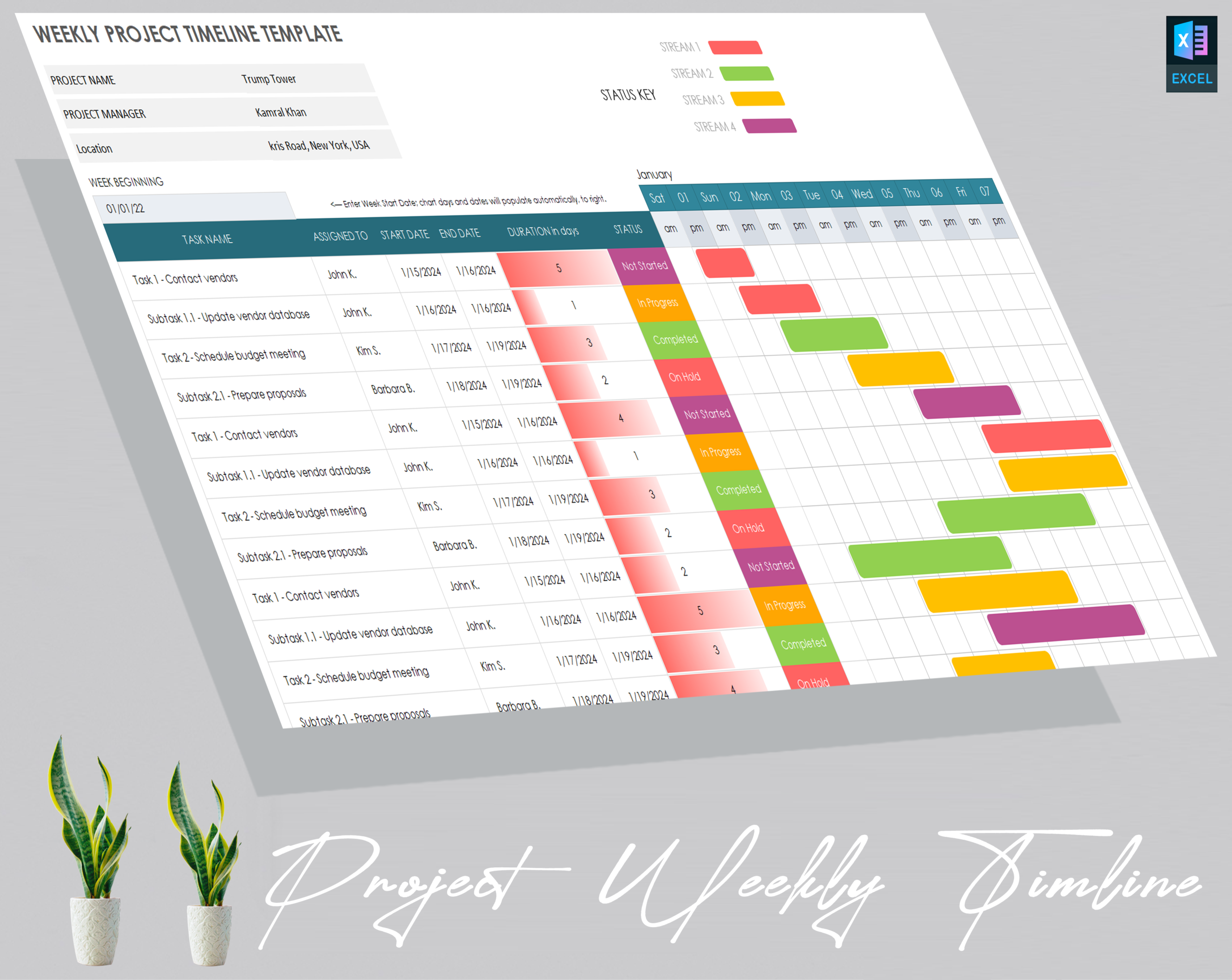 Weekly Gantt Chart Template Simplify Project Planning U0026 Management Weekly Gantt Chart Template Simplify Project Planning U0026 Management