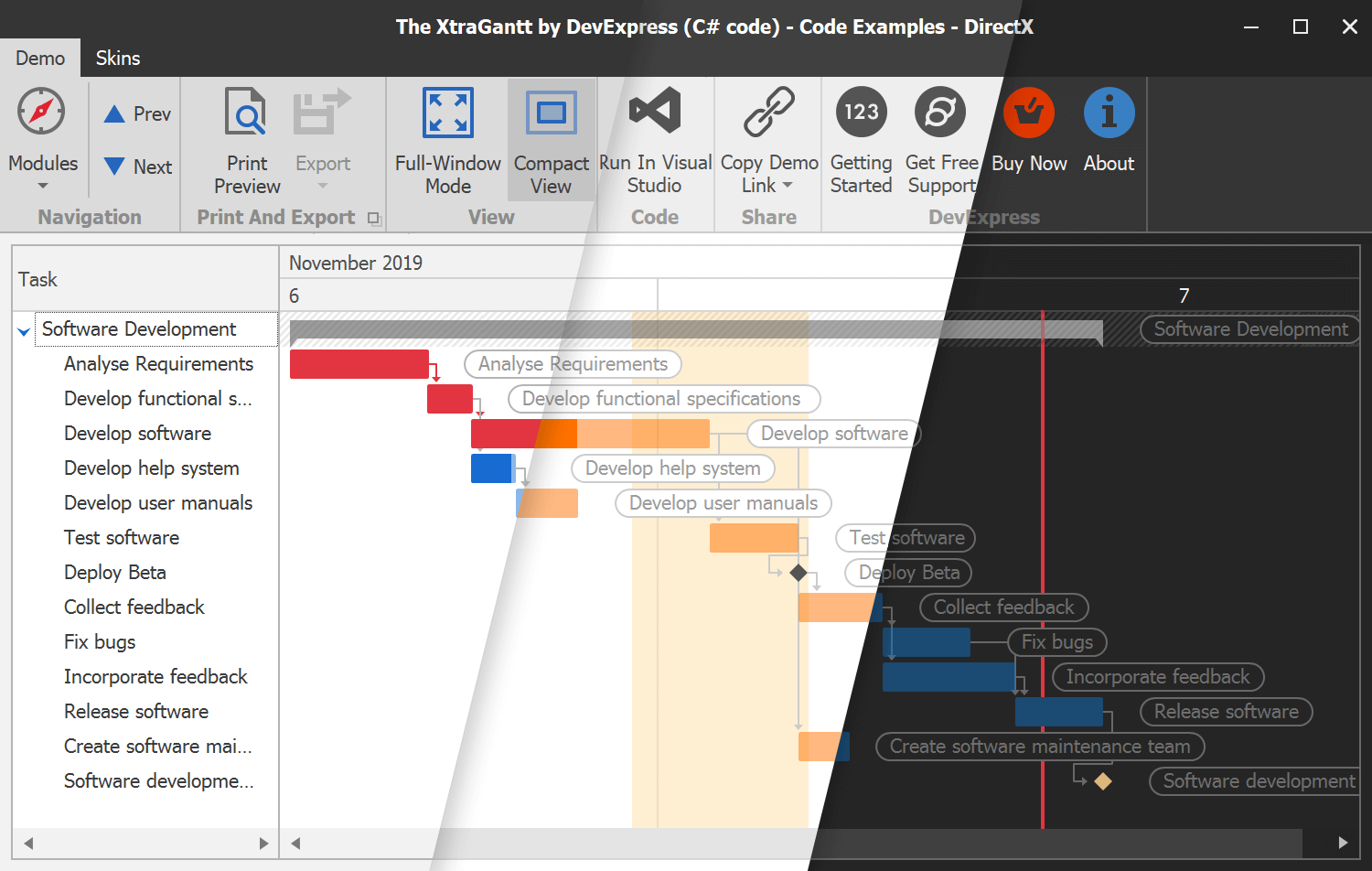 WinForms Gantt Control Gantt Chart For NET C DevExpress
