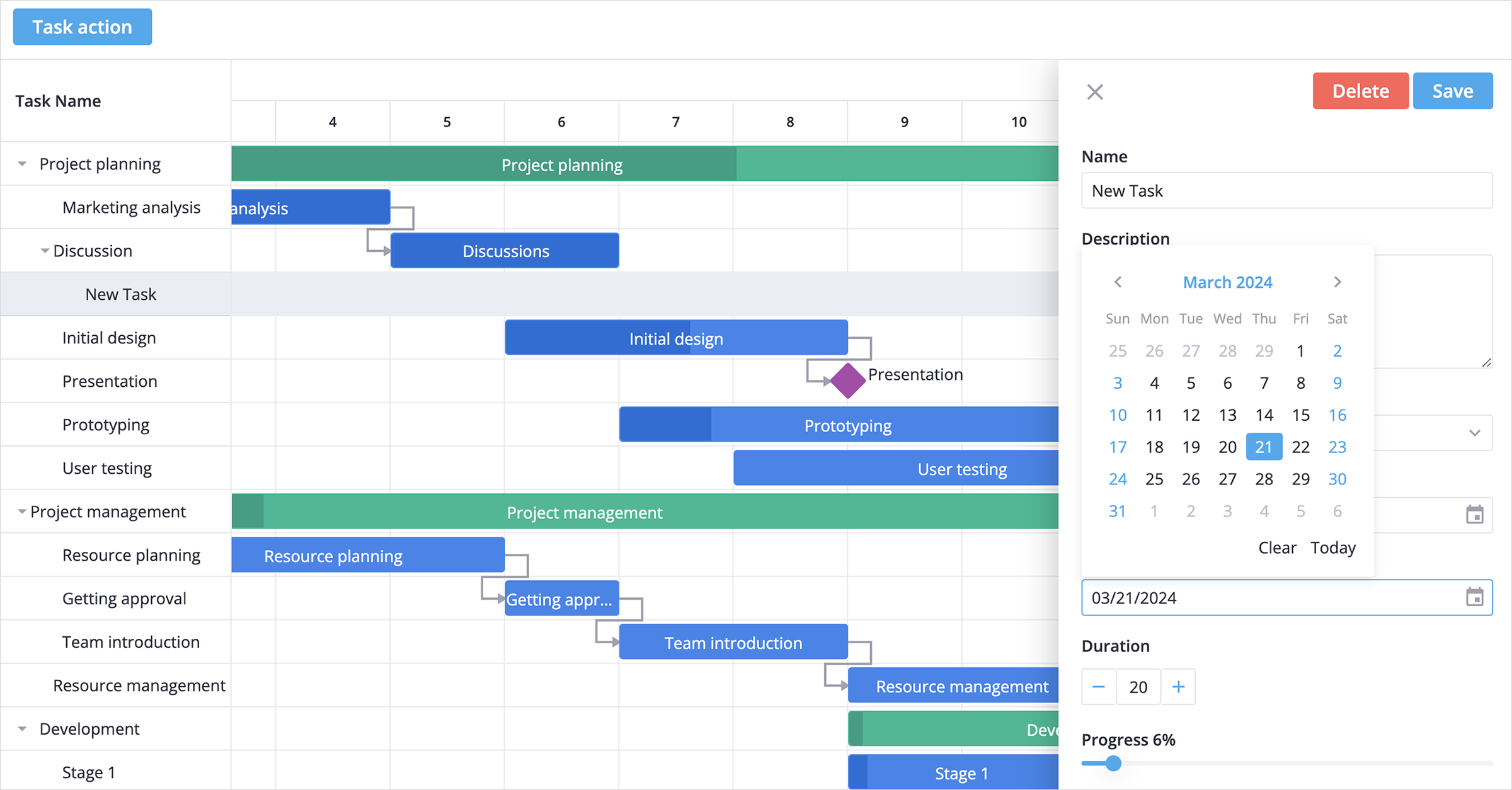 Gantt Chart Js Library